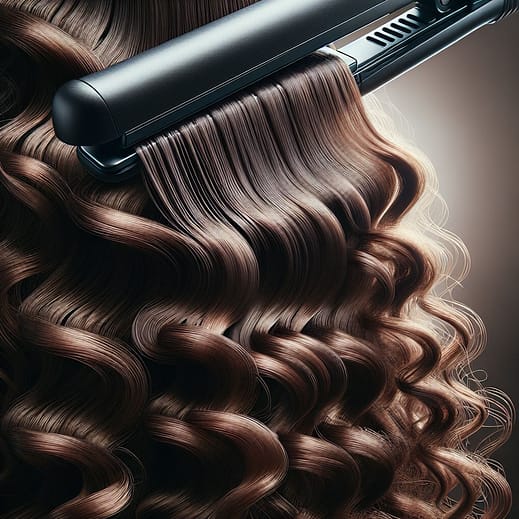 curl hair with a straightener