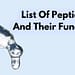 Can You Provide A List Of Peptides And Their Functions
